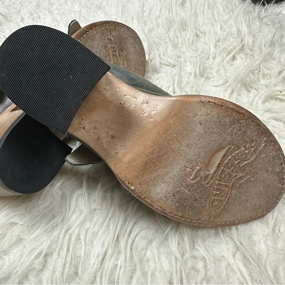 Freebird Caprice Leather Mule Sandal Olive Green Snake Full Grain Leather Sz 6 - Picture 8 of 11